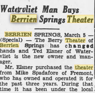 Berry Theatre - 1945 5 Mar